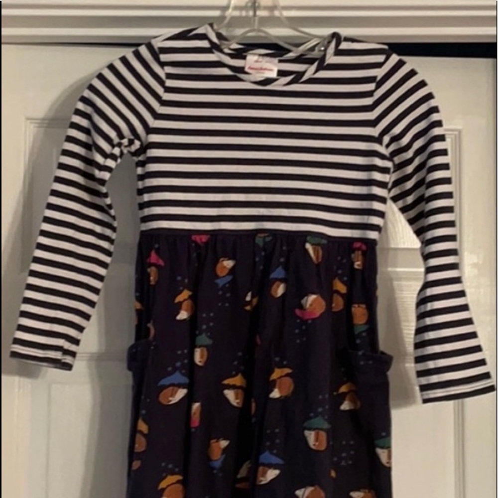 Hanna Anderson Girls Size 8 Stripe and Hedge Hog